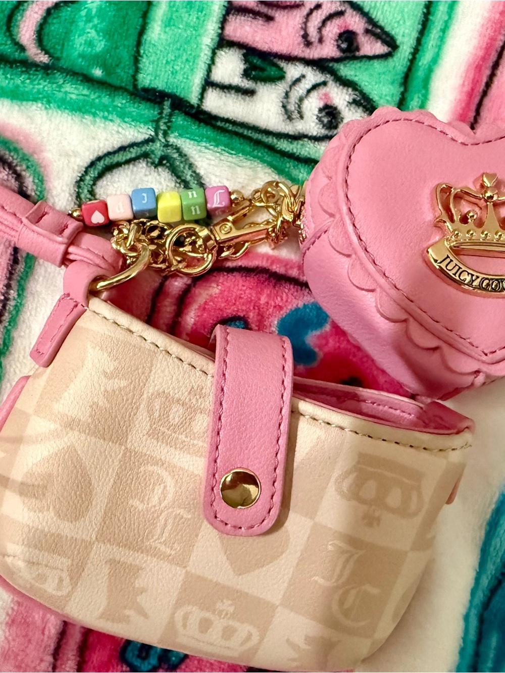 Juicy Couture Pink Heart Coin Purse & Mini Bag Charm